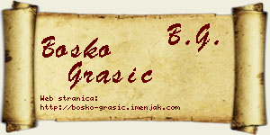 Boško Grašić vizit kartica